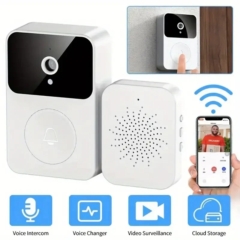 Timbre inalámbrico con video y cámara: WiFi, gran angular y audio bidireccional
