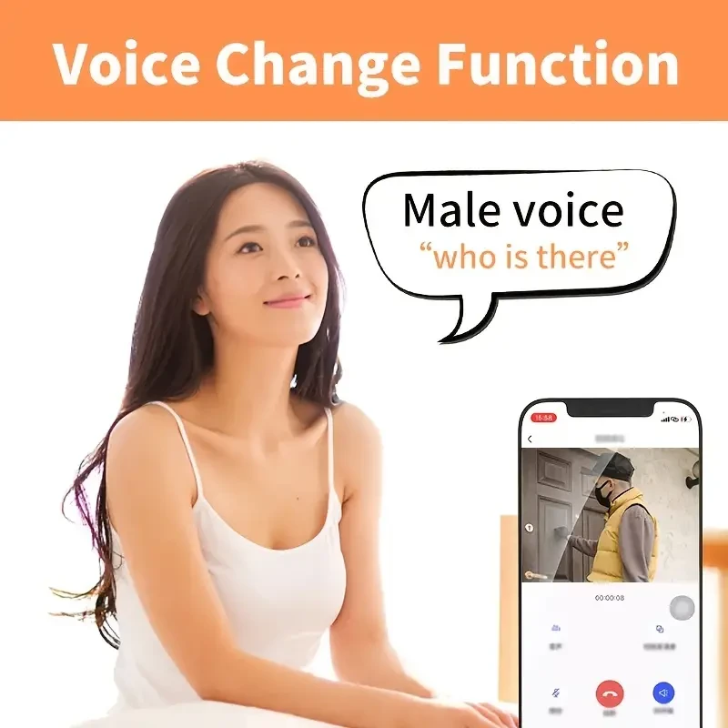 Timbre inalámbrico con video y cámara: WiFi, gran angular y audio bidireccional
