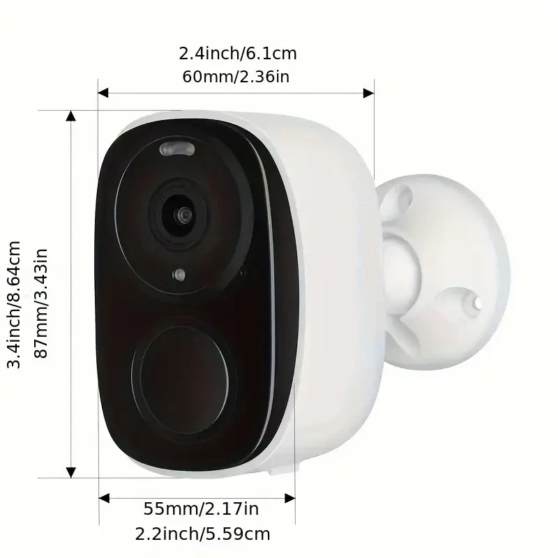 Cámara de seguridad inalámbrica para exteriores: resolución de video 2K de 5 MP y detección de movimiento con IA