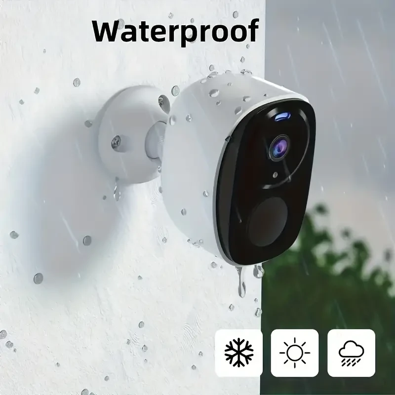 Cámara de seguridad inalámbrica para exteriores: resolución de video 2K de 5 MP y detección de movimiento con IA