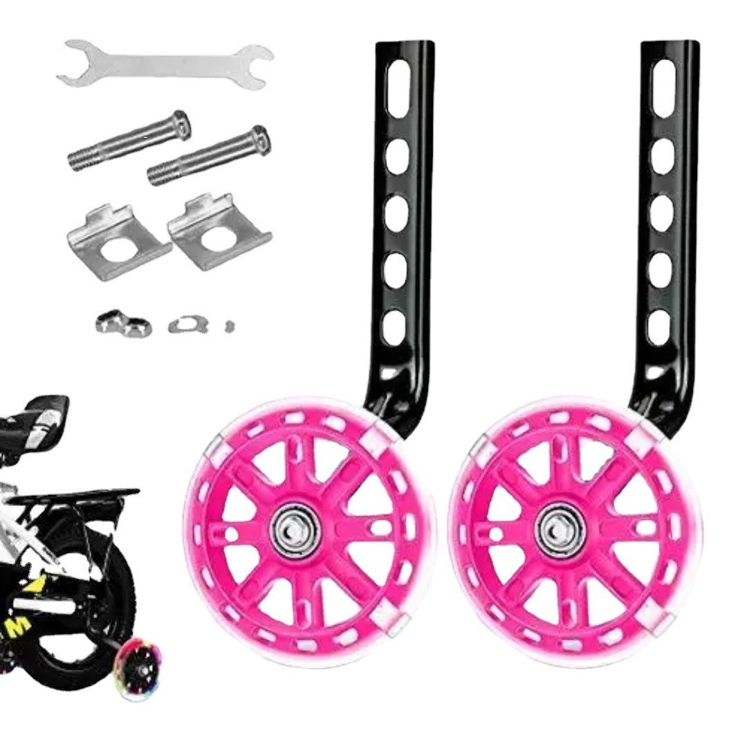 Rueda auxiliar de bicicleta luminosa creativa para niños