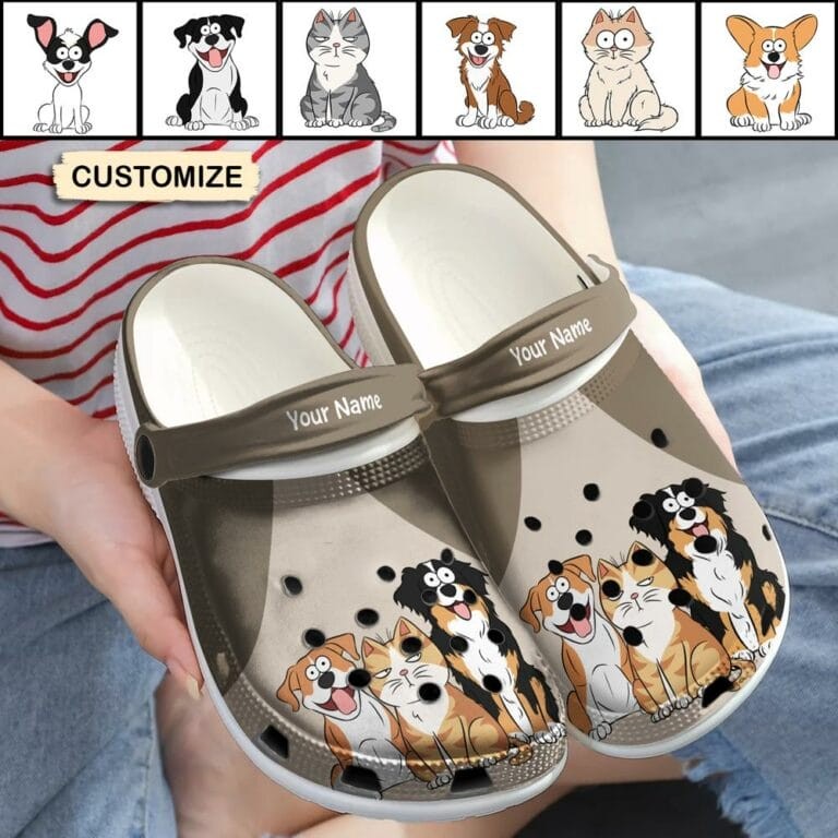 Zuecos de gato personalizados con detalle de pata para amantes de las mascotas