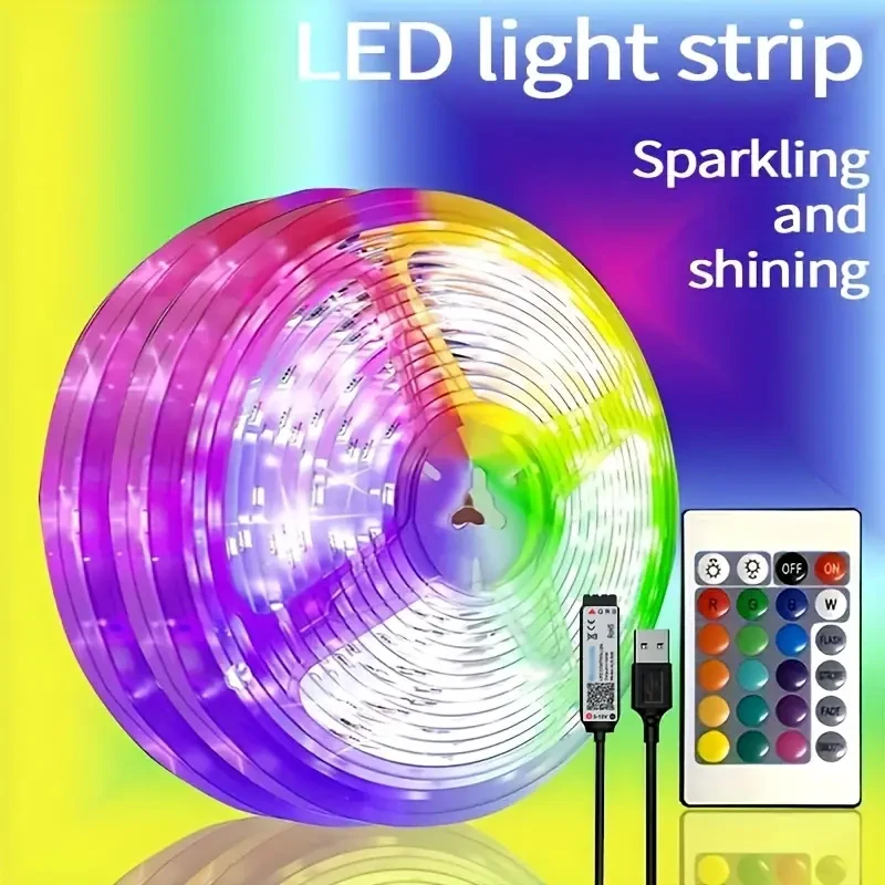 Tira de luz LED que cambia de color: control remoto y temporizador