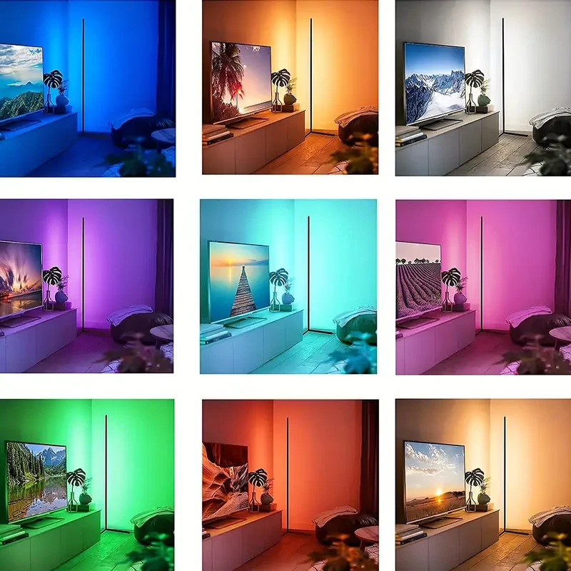 Luz ambiental de esquina de pared RGB - Control remoto con música y temporizador