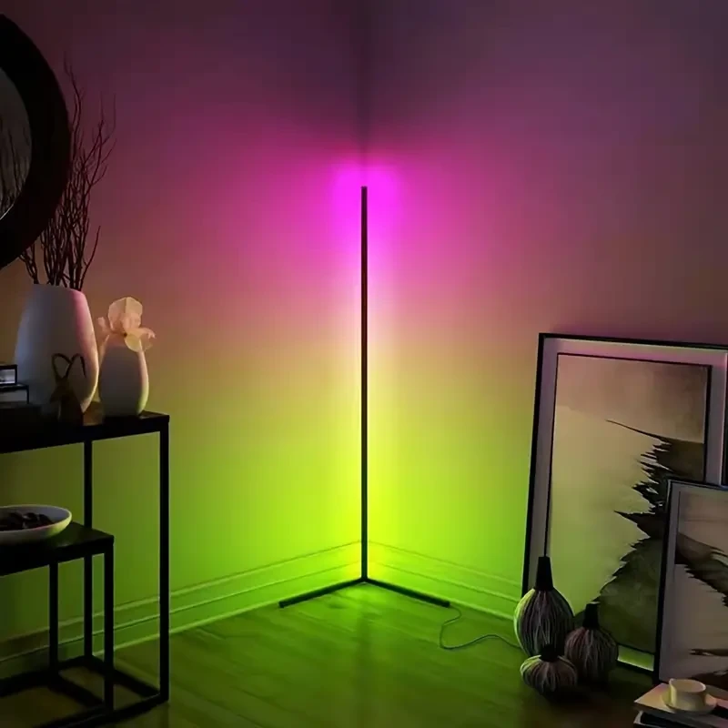 Luz ambiental de esquina de pared RGB - Control remoto con música y temporizador