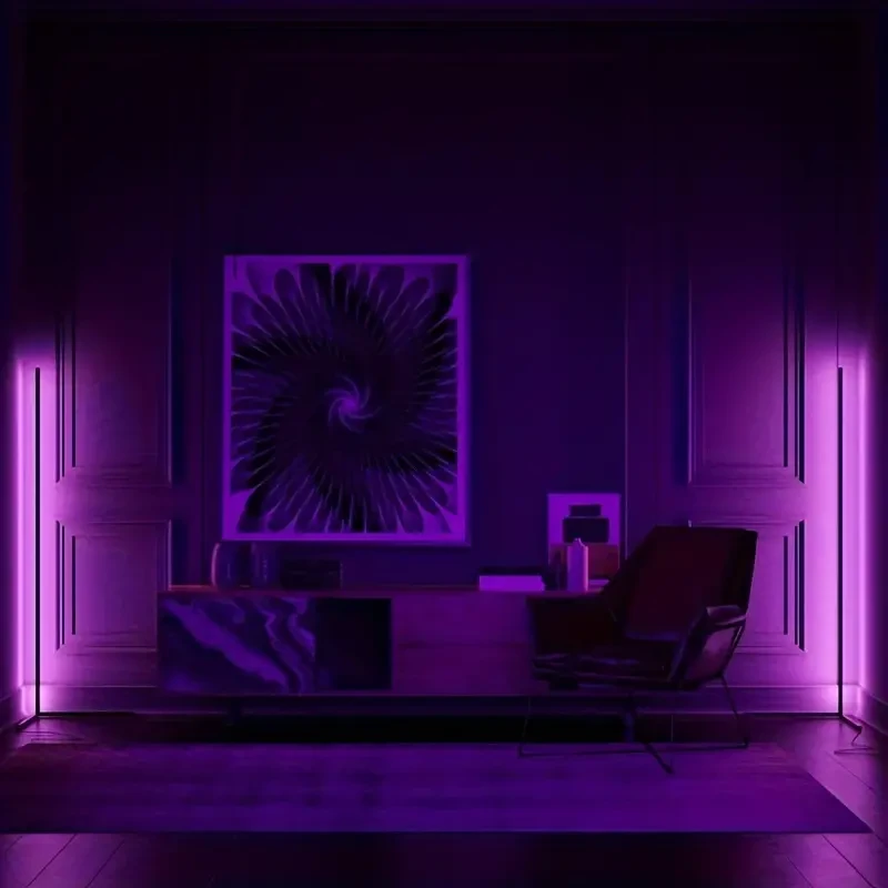 Luz ambiental de esquina de pared RGB - Control remoto con música y temporizador