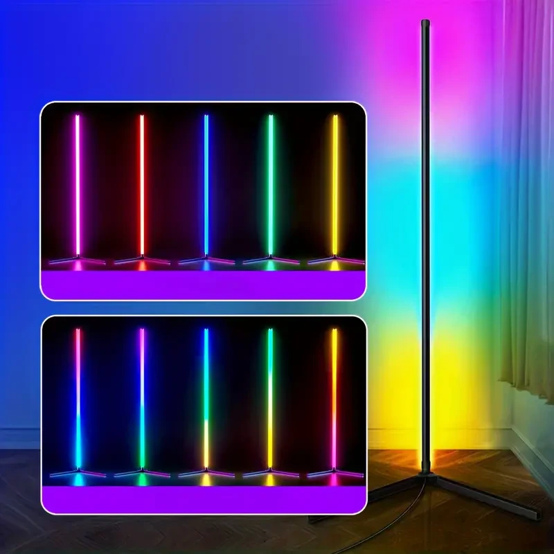 Luz ambiental de esquina de pared RGB - Control remoto con música y temporizador