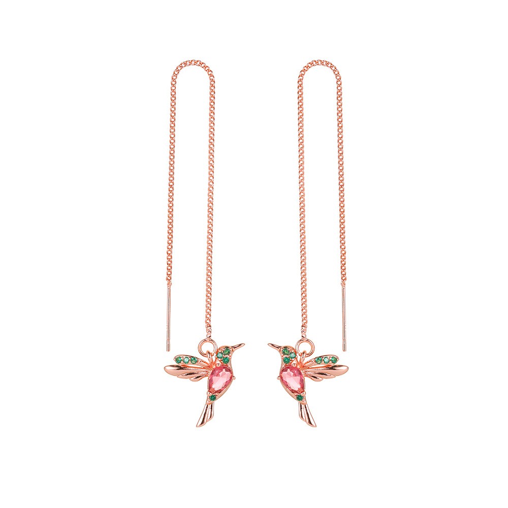 Pendientes elegantes con borlas y cristales para mujer