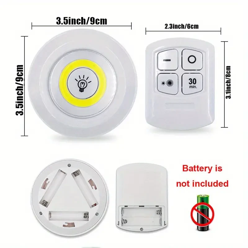 Luces LED inalámbricas inteligentes para debajo de los gabinetes (juego de 6) con control remoto