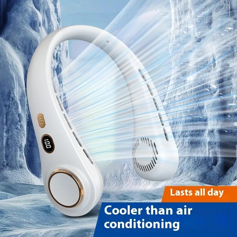 Ventilador portátil con pantalla digital para exteriores
