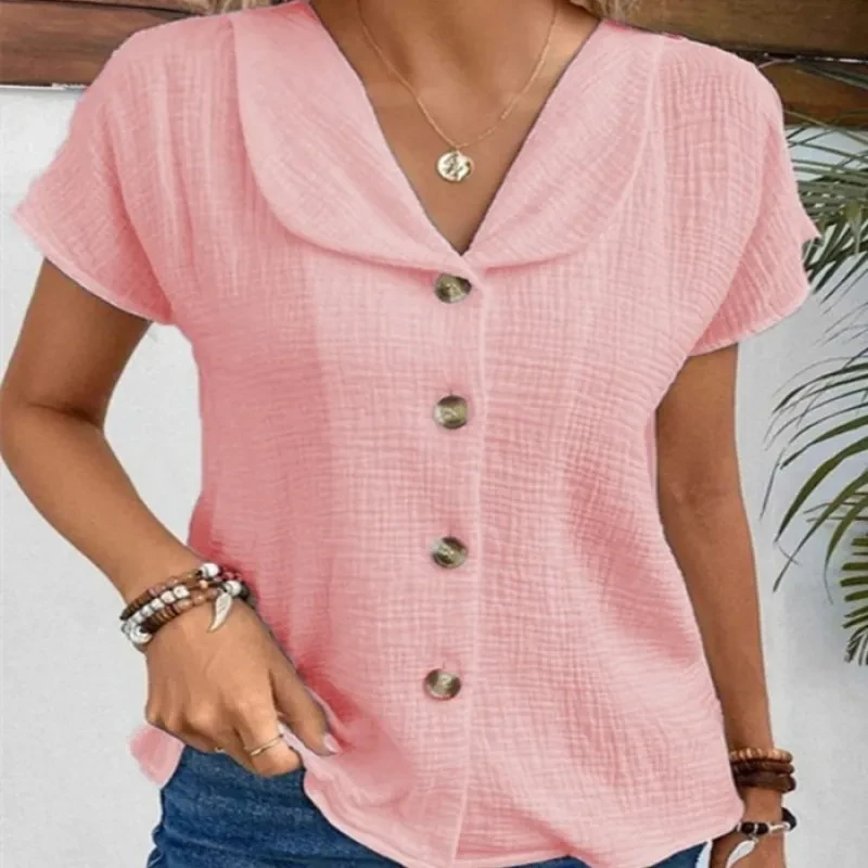 Top de verano de manga corta para mujer