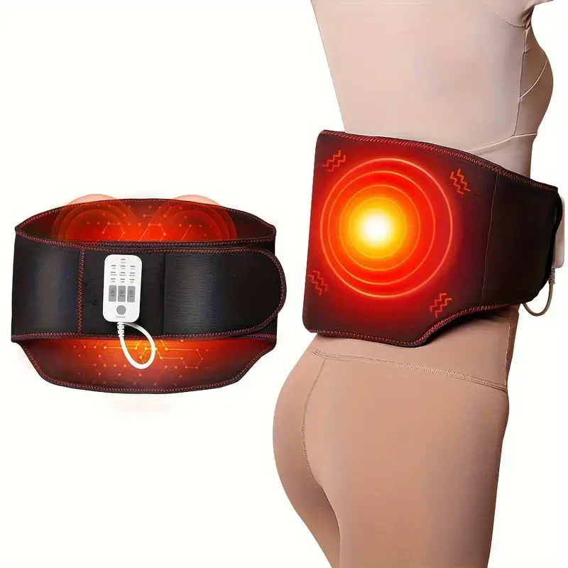 Almohadilla térmica con cinturón de masaje: calentamiento rápido para el dolor de espalda y abdominal
