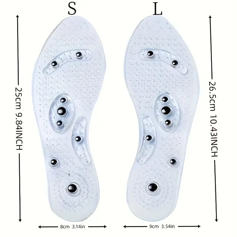 Plantillas de masaje magnético - Plantillas de silicona para masaje de pies con acupuntura