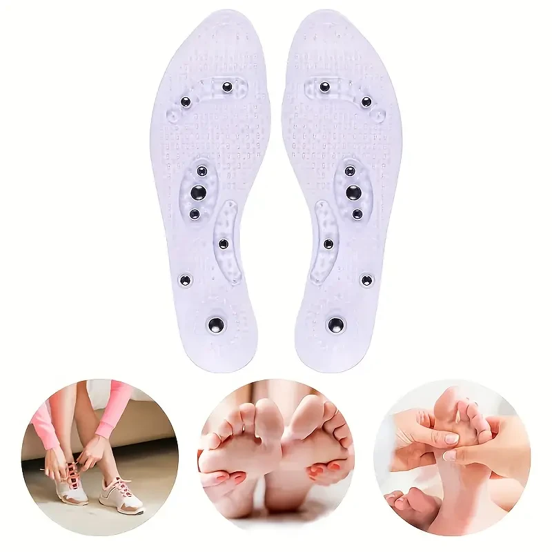 Plantillas de masaje magnético - Plantillas de silicona para masaje de pies con acupuntura