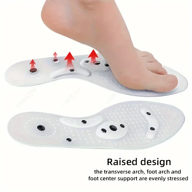 Plantillas de masaje magnético - Plantillas de silicona para masaje de pies con acupuntura