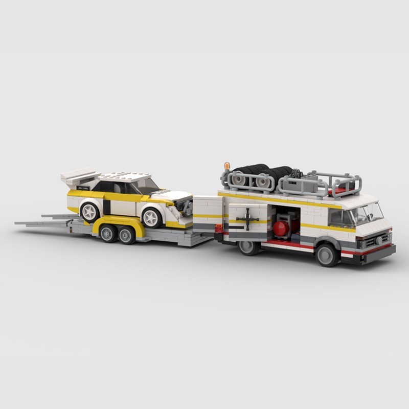 Quattro S1 E2 Transporter - Maqueta de coche de juguete ensamblada y educativa