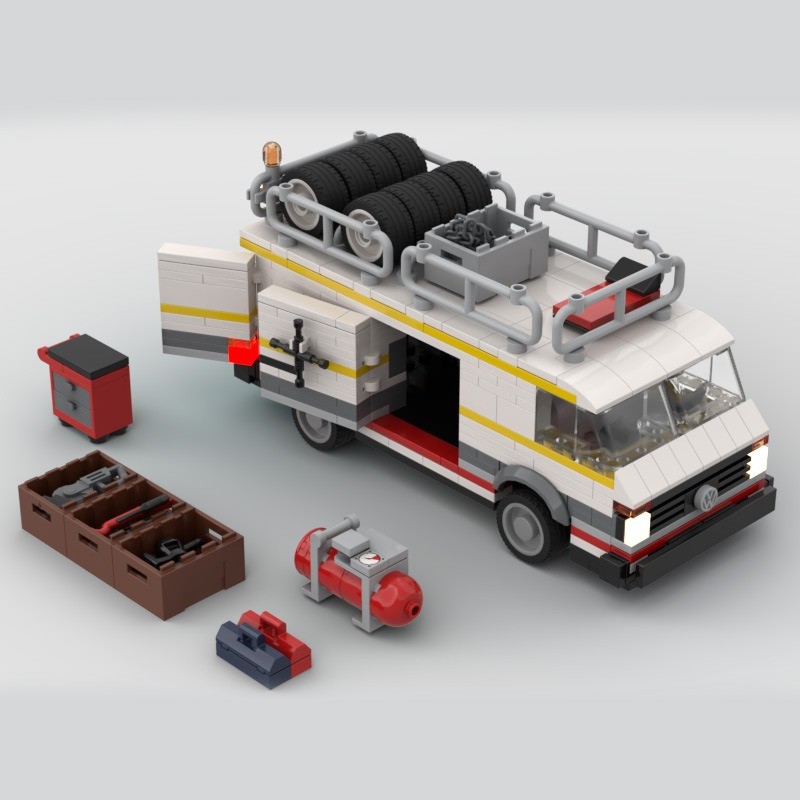 Quattro S1 E2 Transporter - Maqueta de coche de juguete ensamblada y educativa