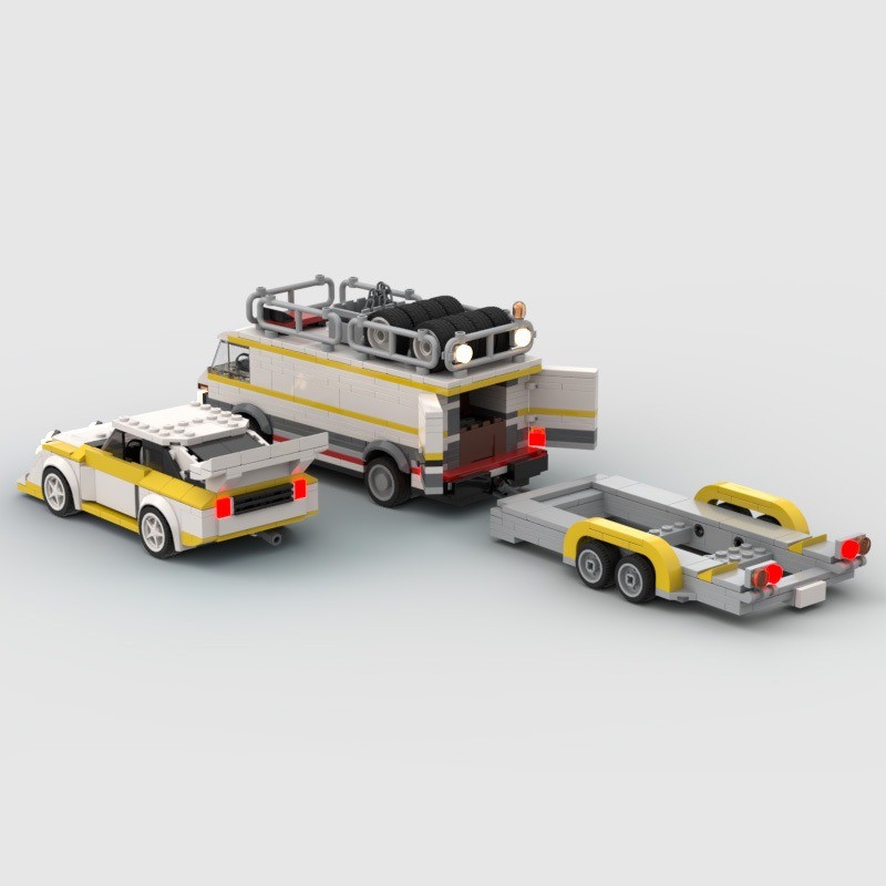 Quattro S1 E2 Transporter - Maqueta de coche de juguete ensamblada y educativa
