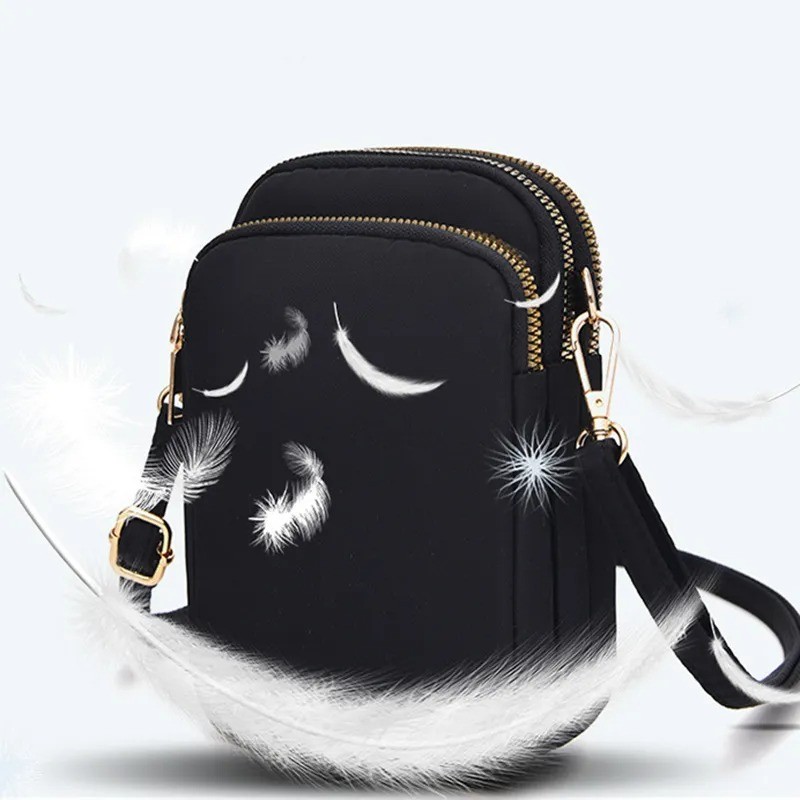 Bolso bandolera pequeño para teléfono con bolsillo de 3 capas