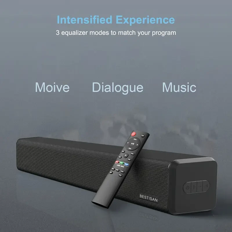 Barra de sonido BESTISAN SE02 - 100 vatios HD-ARC con subwoofer integrado