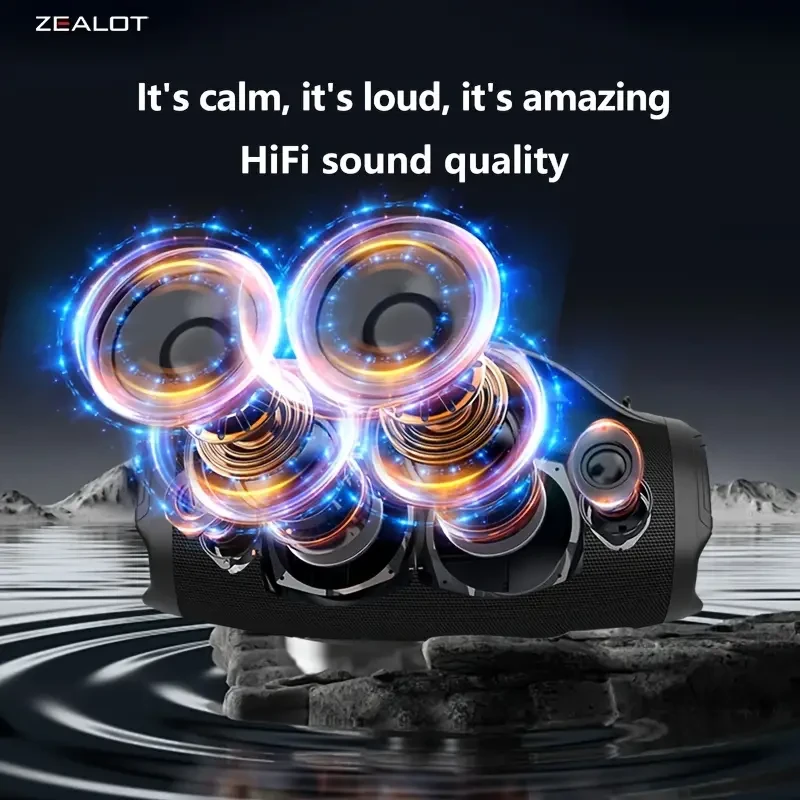 Altavoz inalámbrico ZEALOT S98 de 160 W: subwoofer portátil impermeable para exteriores