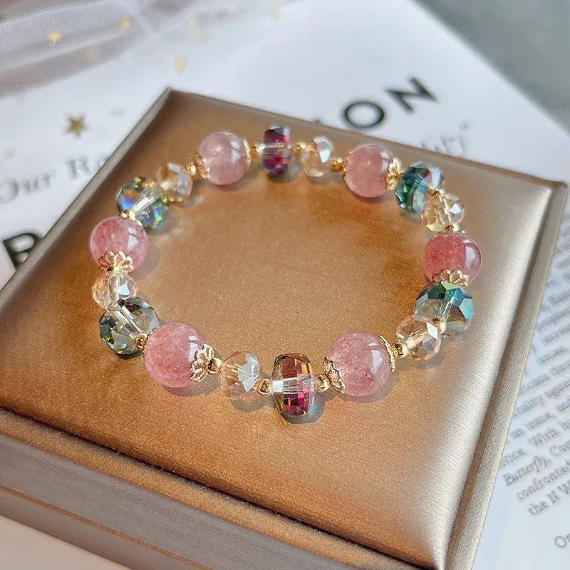 Aurora Delight: Pulsera de cuentas de cristal multicolor