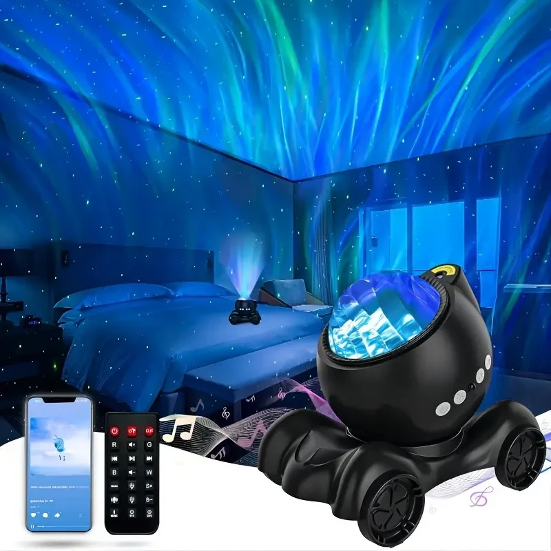Proyector Aurora Galaxia - Luz nocturna de ruido blanco con altavoz