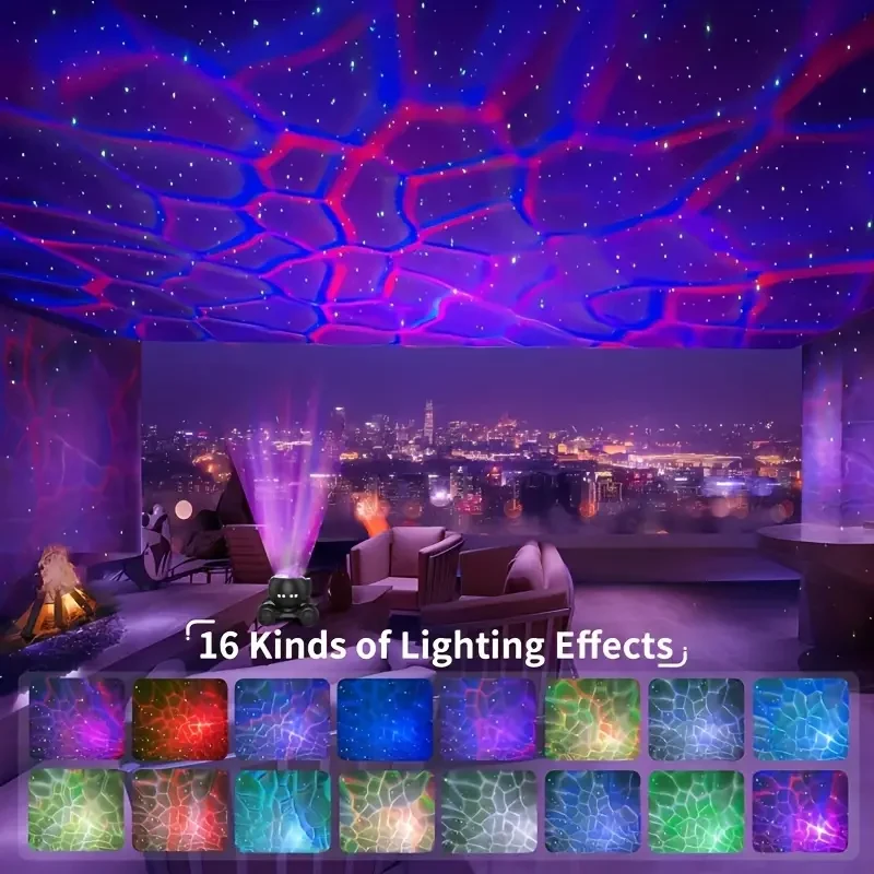 Proyector Aurora Galaxia - Luz nocturna de ruido blanco con altavoz