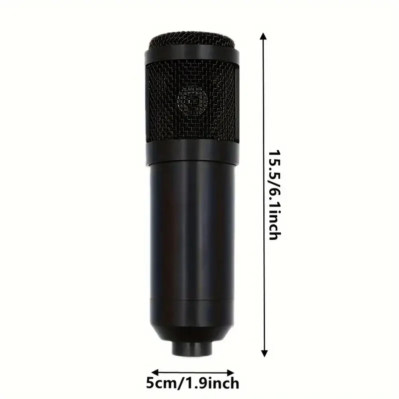 Paquete completo de estudio de podcasting: micrófono BM800 con tarjeta de sonido V8