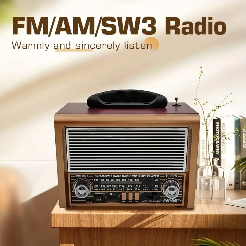 Radio retro y altavoz inalámbrico AM/FM/SW con tecnología TWS Wireless 5.0