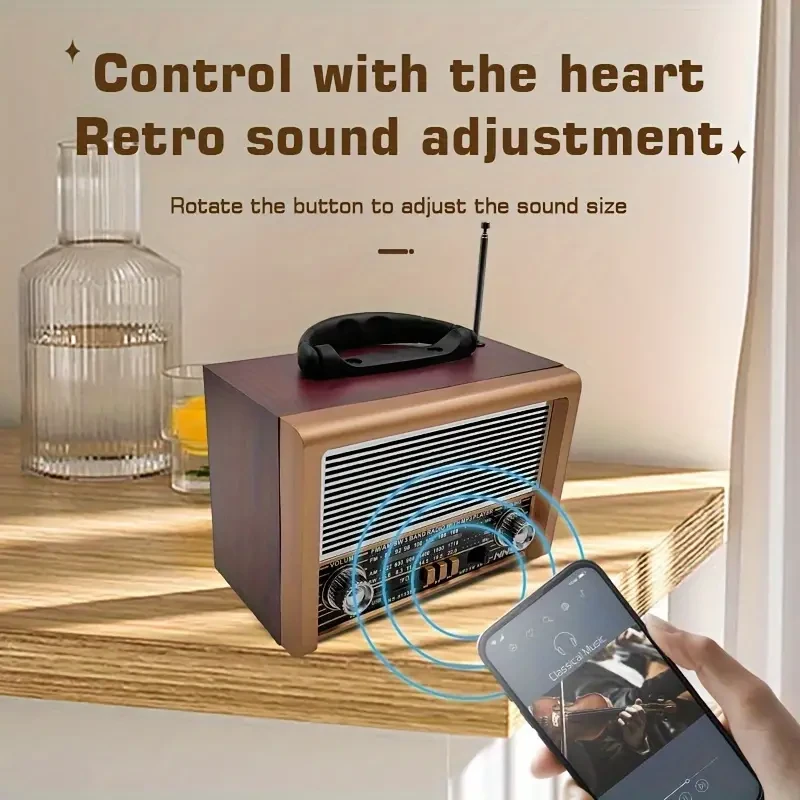 Radio retro y altavoz inalámbrico AM/FM/SW con tecnología TWS Wireless 5.0