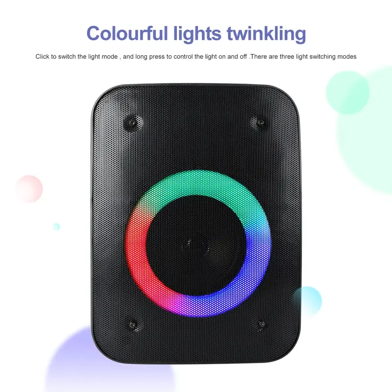 Altavoz portátil inalámbrico recargable con woofer de 4 pulgadas