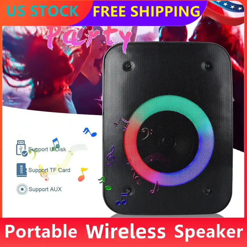 Altavoz portátil inalámbrico recargable con woofer de 4 pulgadas