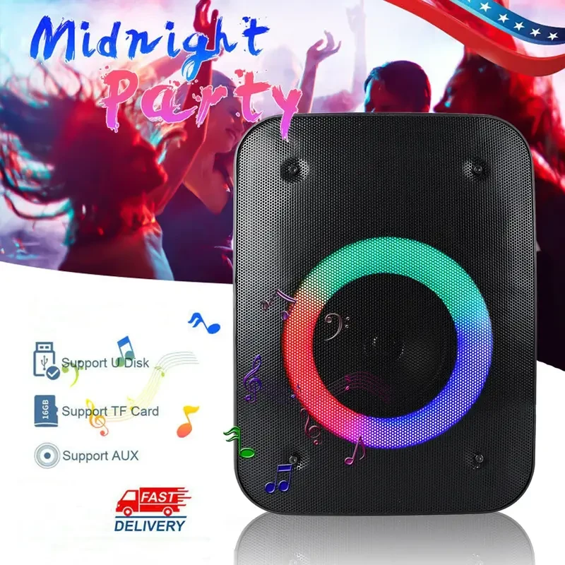Altavoz portátil inalámbrico recargable con woofer de 4 pulgadas