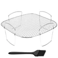 Rejilla multifuncional para asar: compatible con freidoras de aire, deshidratadores y parrillas para barbacoa.