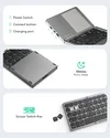 Teclado Bluetooth plegable con panel táctil