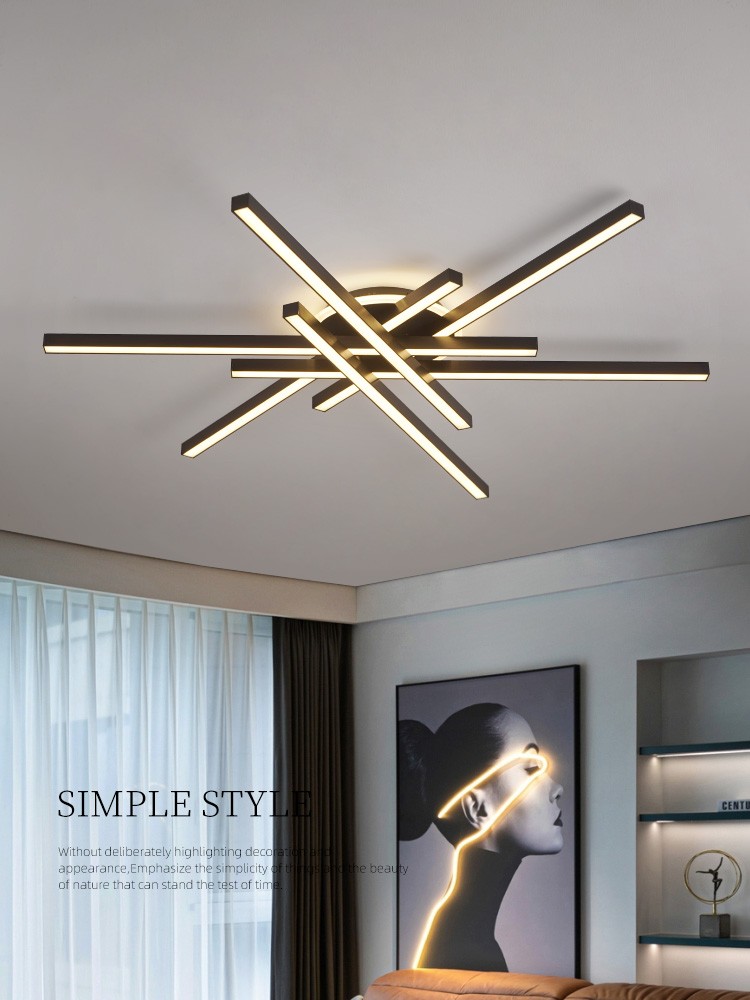 Lámpara de techo LED nórdica moderna 2024: lámpara de araña para sala de estar, comedor y dormitorio