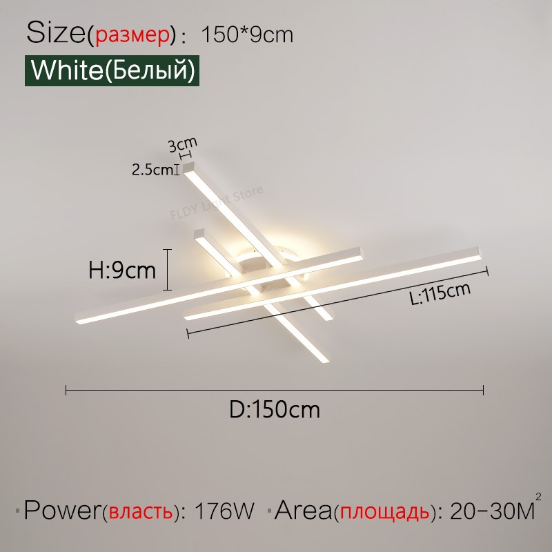 Lámpara de techo LED nórdica moderna 2024: lámpara de araña para sala de estar, comedor y dormitorio