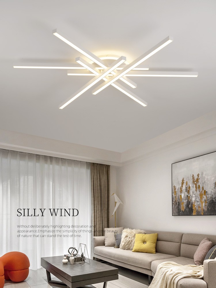Lámpara de techo LED nórdica moderna 2024: lámpara de araña para sala de estar, comedor y dormitorio