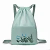 Mochila plegable impermeable con cordón de gran capacidad bordada