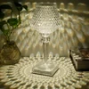 Lámpara de mesa de cristal