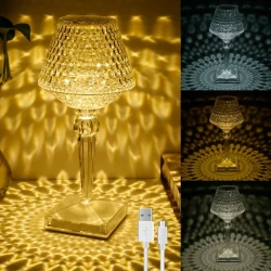 Lámpara de mesa de cristal