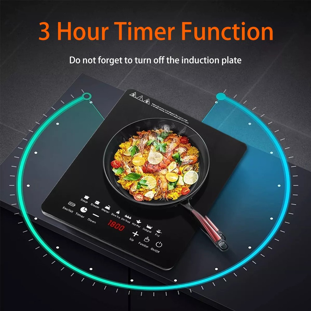 Cocina de inducción inteligente de bajo consumo US110V/2200W - Uso doméstico y exterior