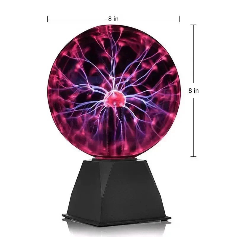 Lámpara de plasma mágica de 8 pulgadas con control de sonido - Luz nocturna LED