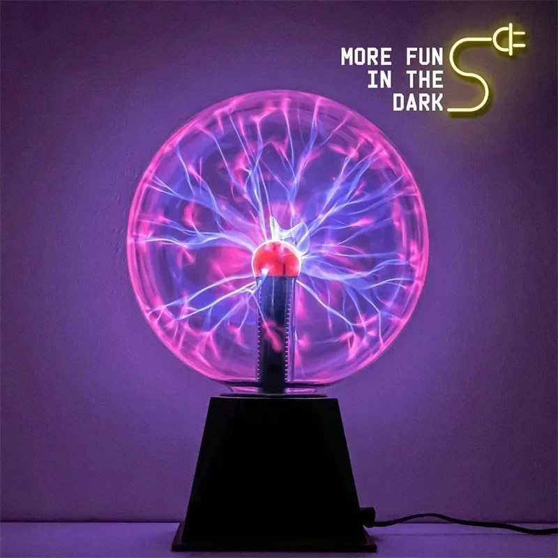 Lámpara de plasma mágica de 8 pulgadas con control de sonido - Luz nocturna LED