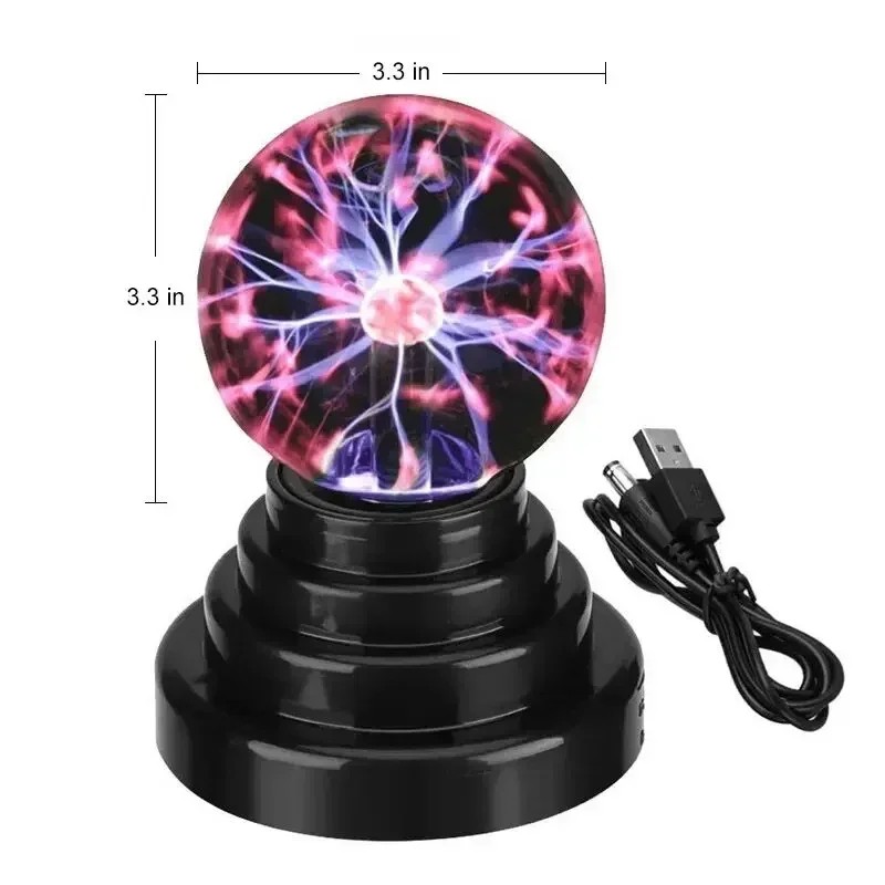 Lámpara de plasma mágica de 8 pulgadas con control de sonido - Luz nocturna LED