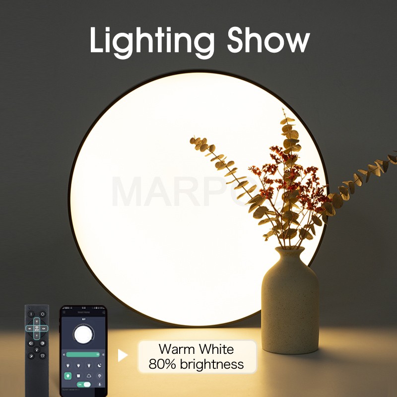 Lámpara de techo LED inteligente MARPOU - Regulable con control remoto