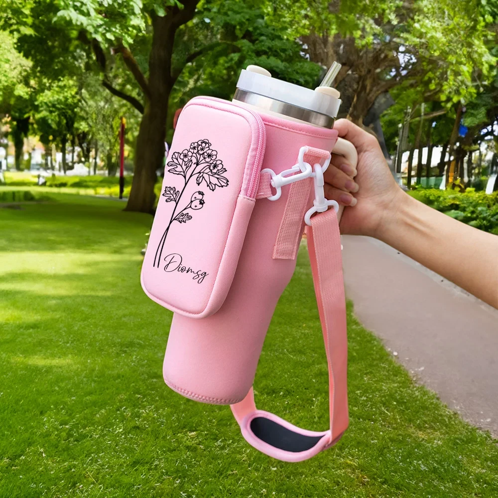 Bolsa portabotellas con bolsillo para teléfono para Stanley Cup