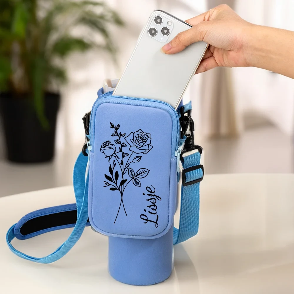 Bolsa portabotellas con bolsillo para teléfono para Stanley Cup