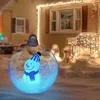 Bola inflable de PVC decorada para Navidad al aire libre